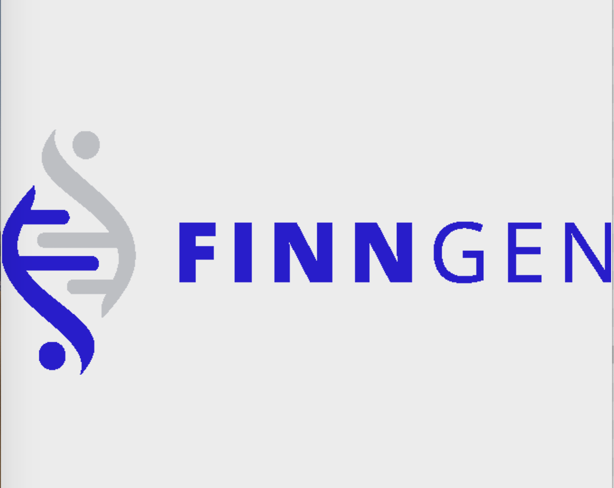 the purple and gray logo of FinnGen