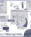 Graphical illustration of Mark Denham's research in stem cells Artist: Mette Stentoft