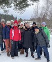Nordic EMBL Partnership Coordination and Operations team members in Granö, northern Sweden, February 2024. 