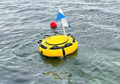 GPS device on the sea surface