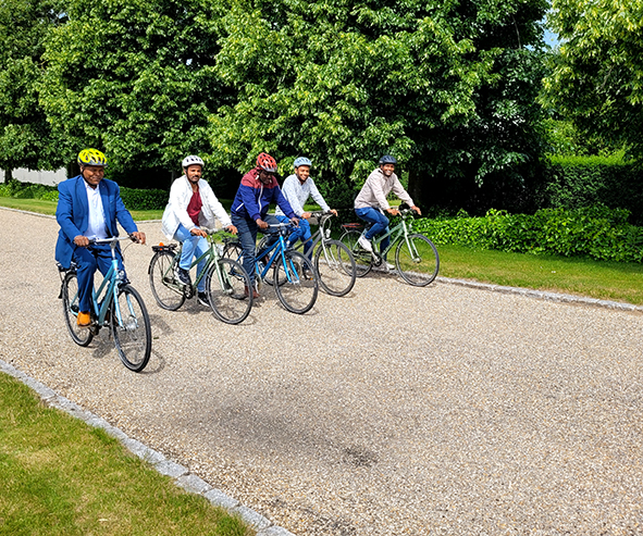 Time to socialise and getting familiar with the Danish habit of biking! (Photo: Brita Dahl Jensen)