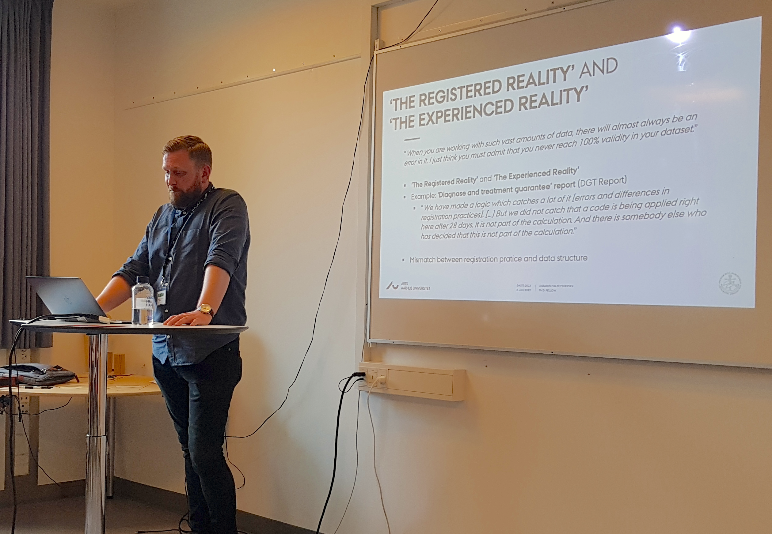 A. M. Pedersen presents his paper